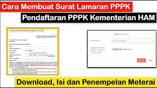 Cara Membuat Surat Lamaran PPPK Kementerian HAM ~ Download, Mengisi dan Penempelam Meterai Cara Membuat Surat Lamaran PPPK Kementerian HAM ~ Download, Mengisi dan Penempelam Meterai