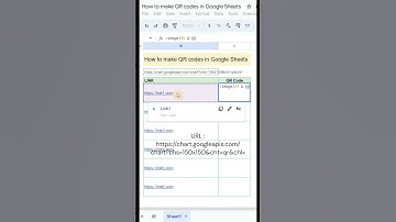Google Sheets | How to generate QR codes #googlesheets #spreadsheet #tutorial #qrcode #howto