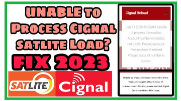 UNABLE TO PROCESS CIGNAL AND SATLITE LOAD | HOW TO FIX UNABLE TO PROCESS CIGNAL 2023