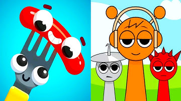 Fork N Sausage vs Spranky Run: Horror Game - Satisfying Android , iOS Gameplay (ASMR Video)