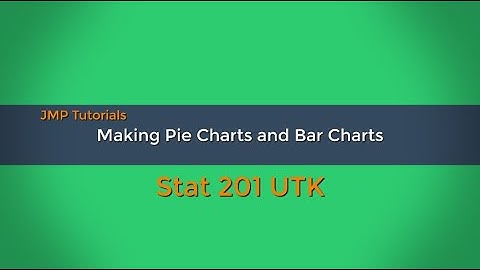 Making Pie Charts and Bar Charts in JMP 15 Pro