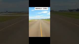 Manila to  Cebu / Airplane Pilot View/ Air Travel/Airport take off and landing/ Plane Cockpit View