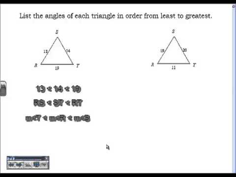 Geometry 4.7 Triangle Inequalities