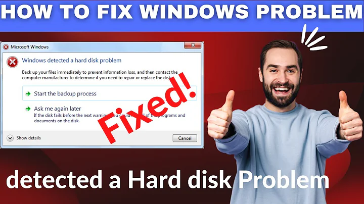 windows detected a hard disk problem solution