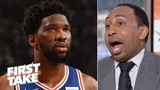 Stephen a. smith fears the philadelphia 76ers are in danger of being
swept after losing game 1 to kawhi leonard and toronto raptors second
round o...
