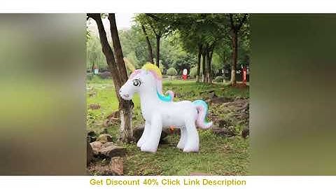 Review 1.25*1.35 M Inflatable Unicorn Giant Water Sprinkler Pool Float Swim Ring Pegasus Floating S