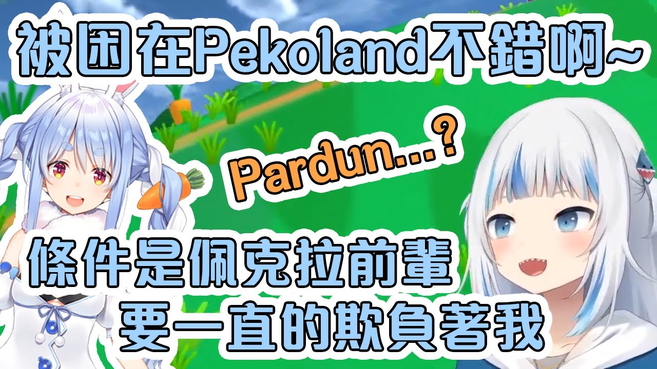 古拉說要困她在Pekoland裡的唯一條件是要被佩克拉一直的欺負著...?M屬性覺醒...?【Hololive中文】