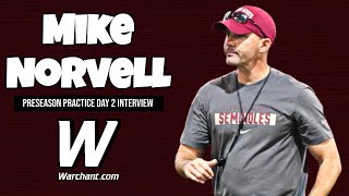 Mike Norvell Interview Preseason Practice Day 2 | FSU Football 2023 | Warchant TV FSU