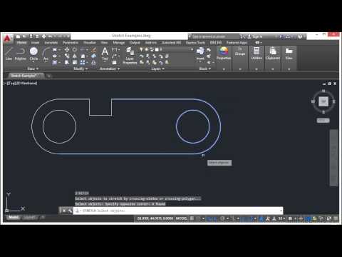 AutoCAD 2015 Training Video Tutorial 06 06 Stretching Objects