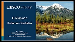 Ebsco E-Kitapların Kullanımı