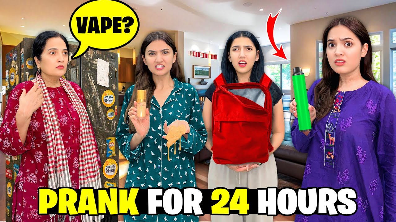 School Bag Sy VAPE Nikal Aya?😱😡|Prank For 24 Hours🤣😰|Ghar Ka Fridge Kharab Kardia😭|Sistrology 