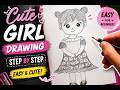 From Blank Page to Adorable Sketch ✏️💖 | Cute Girl Drawing Tutorial ||#ArtLover