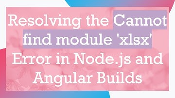 Resolving the Cannot find module 