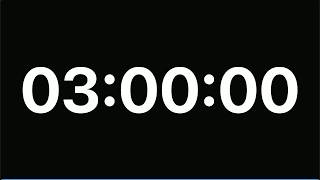 3 Hour Timer ⏰ Silent Countdown with Final Alarm | Black Screen Study Timer