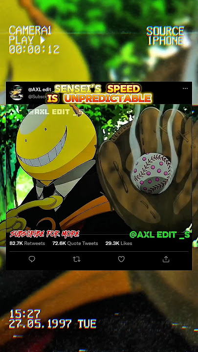 SENSEI'S SPEED IS UNPREDICTABLE#shortsfeed#anime #shortvideo#assassinationclassroomedit
