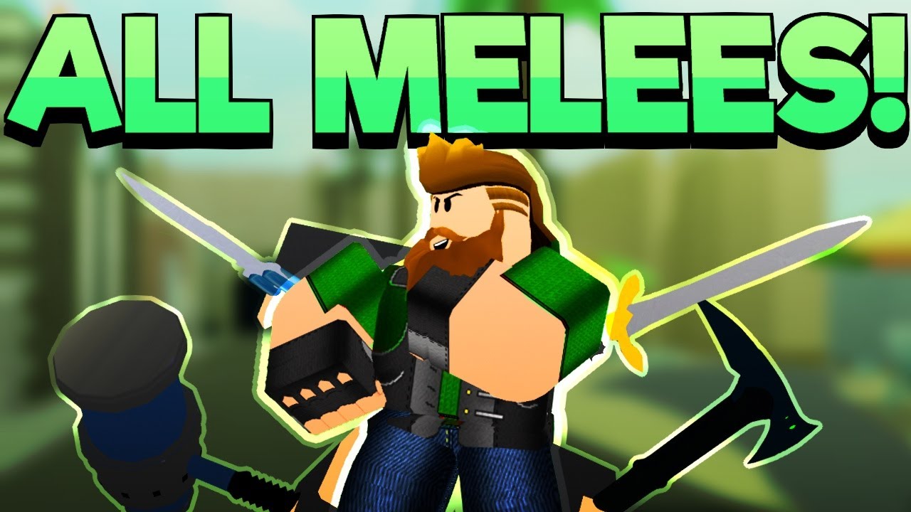 All Melee Weapons In Arsenal Case Opening Arsenal Roblox Youtube - melee roblox games