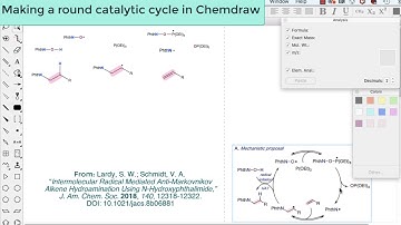 Making round catalytic cycles in Chemdraw