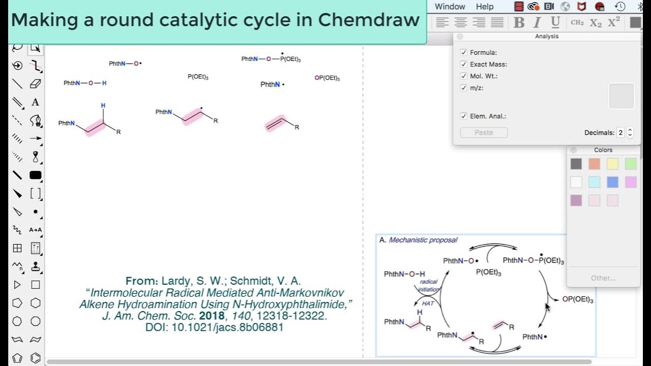 Making round catalytic cycles in Chemdraw YouTube