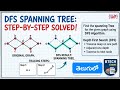 Depth First Search (DFS) Example in Telugu | Spanning Tree Problem Using DFS | DFS Algorithm