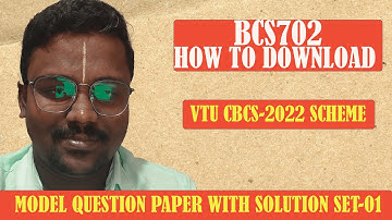𝐇𝐨𝐰 𝐭𝐨 𝐃𝐨𝐰𝐧𝐥𝐨𝐚𝐝 𝐁𝐂𝐒702 𝐌𝐨𝐝𝐞𝐥 𝐐𝐮𝐞𝐬𝐭𝐢𝐨𝐧 𝐏𝐚𝐩𝐞𝐫 𝐒𝐞𝐭-01 𝐒𝐨𝐥𝐮𝐭𝐢𝐨𝐧𝐬 | 𝐏𝐚𝐫𝐚𝐥𝐥𝐞𝐥 𝐂𝐨𝐦𝐩𝐮𝐭𝐢𝐧𝐠 | 𝐕𝐓𝐔 7𝐭𝐡 𝐒𝐞𝐦