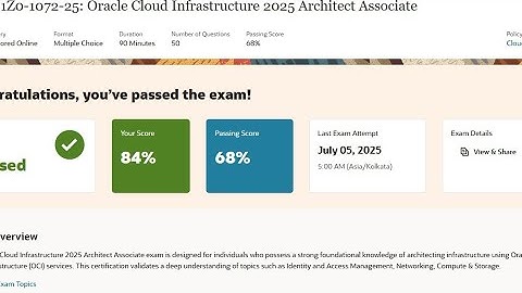 100% PASS 1Z0-1072-25: Oracle Cloud Infrastructure 2025 Architect Associate certification#Oracle