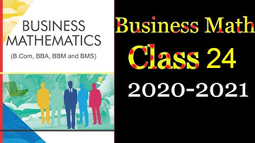 #24 Business Maths | B.com | Full Syllabus | in hindi | Free Ki Pathshala | Online Class |