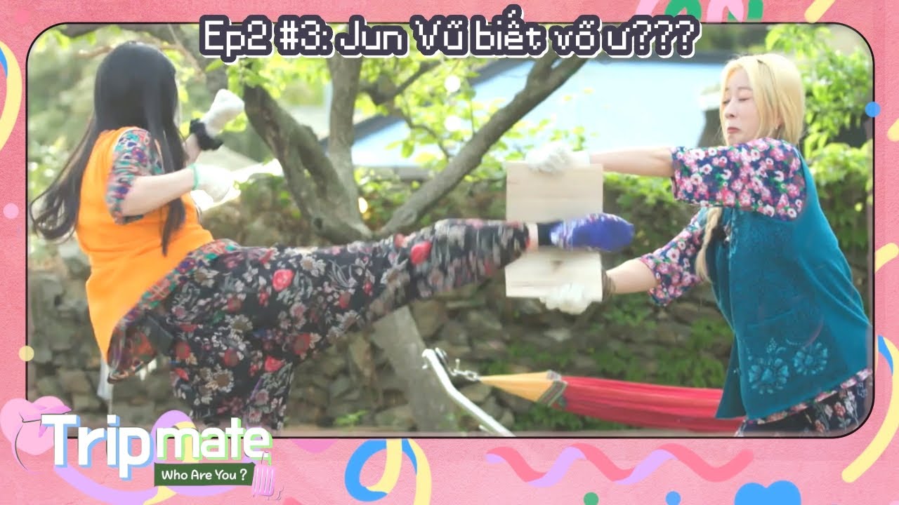 VIETSUB|Bomi dạy Jun Vũ chặt gỗ Taekwondo và cái kết khó lường|[Tripmate]Tập 2-end|KBS221126