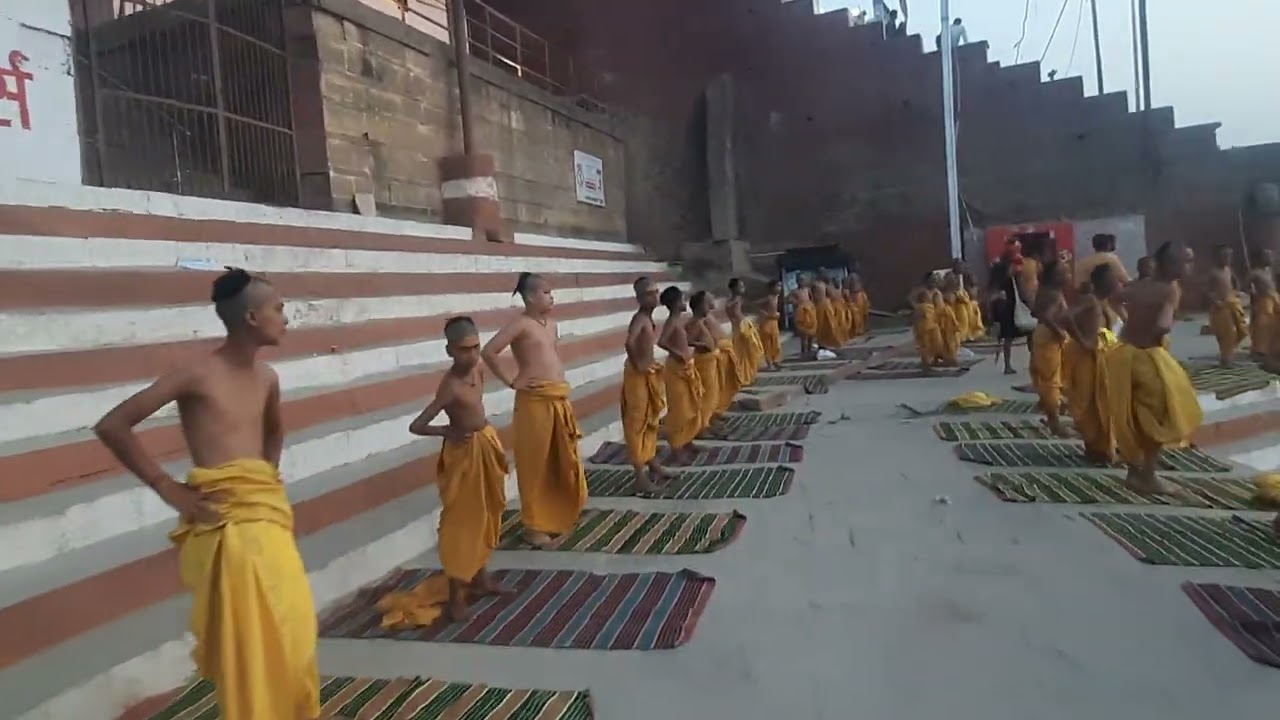 GURUKUL Student in Varanasi Ganga Ghat Daily routine.