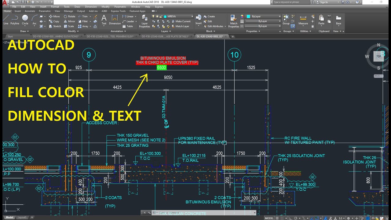 Autocad how to fill color and masking Tekla tutorial YouTube