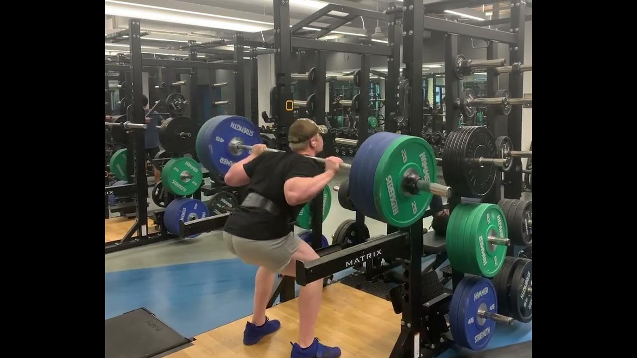 365x12 high bar squats YouTube