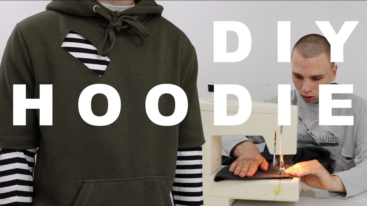 DIY HOODIE | NEW CLOTHING ALTERATION SERIES - YouTube