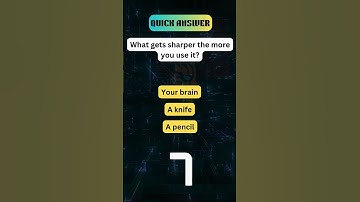 What gets sharper the more you use it?