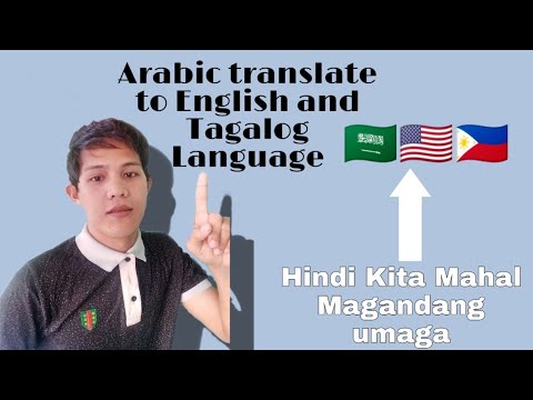 Arabic tagalog to translation saudi Free English