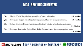MCA NEW Q1: What is OOAD Explain basic principles of object orientation.