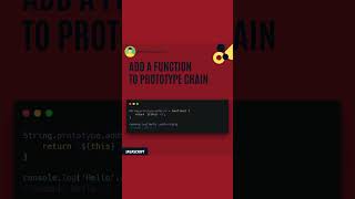 Javascript, Add A Function To Prototype Chain #javascript #shorts