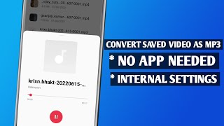 How To Convert Saved Video As mp3 On Android #shorts screenshot 2