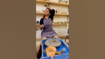 My first POTTERY class🪴 #trending #diy #craft #ytshorts #love #pottery #date #pinterest #youtube