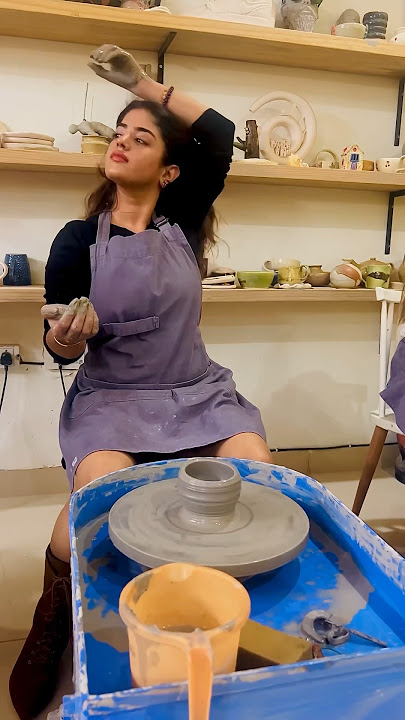 My first POTTERY class🪴 #trending #diy #craft #ytshorts #love #pottery #date #pinterest #youtube