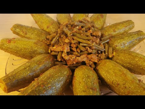 محشي كوسا مع فاصوليا حب العب طبخة حلبية بامتياز و لذيذة جدا