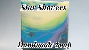Star Showers - Handmade Cold Process Soap - One Pot Wonder Gradient Swirl Pour - Soap Dough