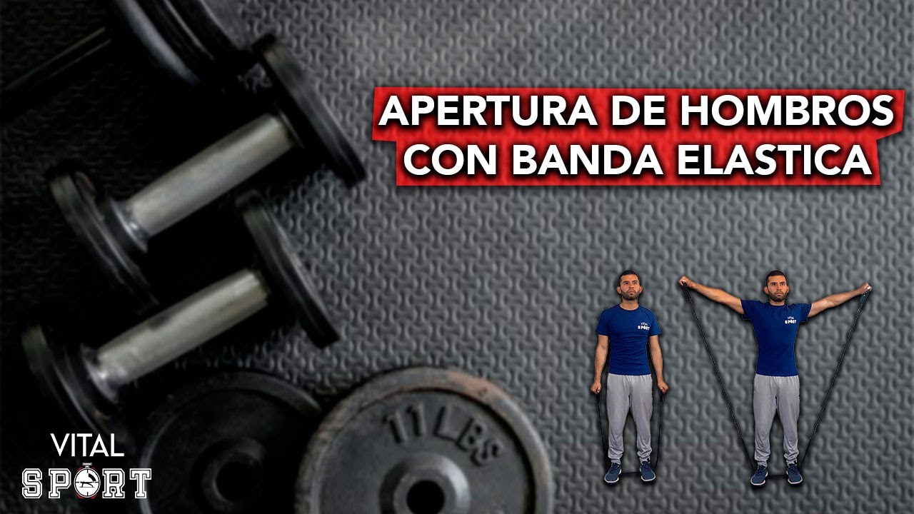 Aperturas de hombros con banda elástica agarre prono