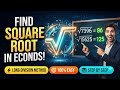 How to Find the Square Root of Any Number in Seconds | Long Division Method