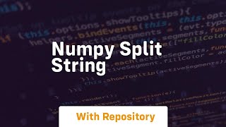 numpy split string