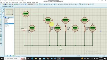 Simple Parallel circuit simulation using proteus software