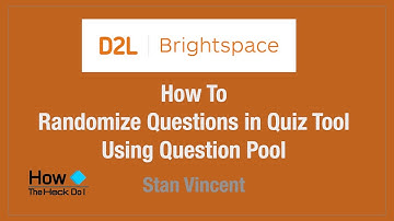 Brightspace Randomize Quiz Questions With Question Pool D2L Brightspace
