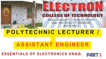 POLYTECHNIC LECTURER (EC)   ESSENTIALS OF ELECTRONICS ENGINEERING PART 1