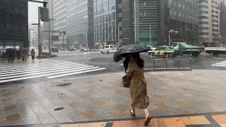 Tokyo rainstorm walk, Japan