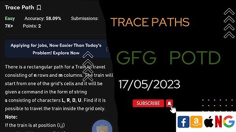 Trace Paths Easy Potd || @gfg @leetcode @CodeThurst