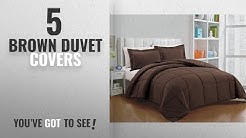 Top 10 Brown Duvet Covers [2018]: Chezmoi Collection 3-piece Down Alternative Comforter Set (Queen,