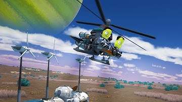 Flying a Stock Science Helicopter (& Base) to LAYTHE! - KSP